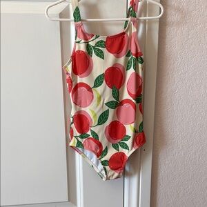 Minnie Boden Peach Print One-Piece Swimsuit